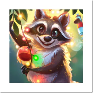 Cute Raccoon Posters and Art